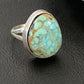 Men's Navajo Blue Spiderweb Turquoise Ring | Sterling Silver | Sz 10 | Authentic Native American Handmade | 12545