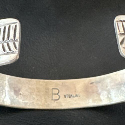 Navajo Stamped Cuff Bracelet | Sterling Silver | Authentic Native American Handmade | 16969