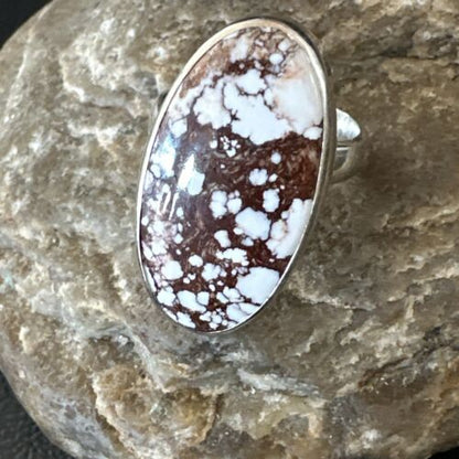 Men's & Women's Wild Horse Turquoise Navajo Ring | Sterling Silver | Sz 8.5 | 17361