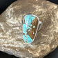 Navajo Blue Turquoise #8 Ring | Sterling Silver | Sz 9.5 | Authentic Native American Handmade | 14965