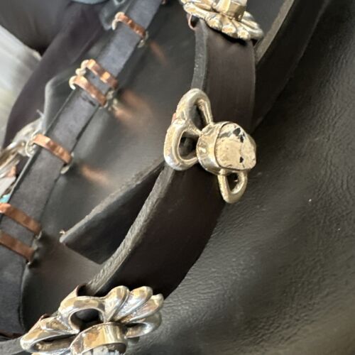 White Buffalo Turquoise Concha Belt | Navajo Sterling Silver | 50" Buckles | Authentic Native American Handmade | 15816
