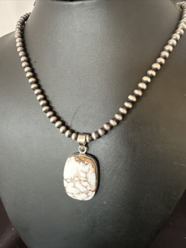 Navajo Wild Horse Necklace Pendant | Sterling Silver | Authentic Native American Handmade | 15737