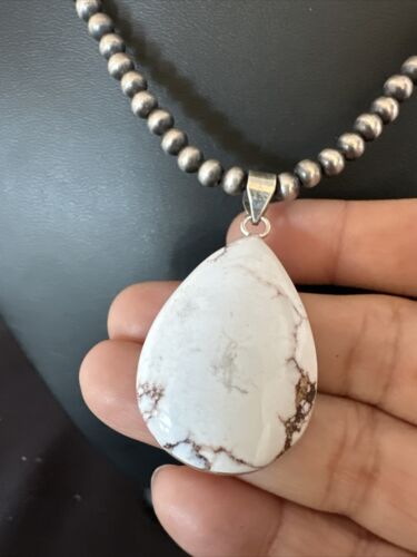 Navajo Wild Horse Necklace Pendant | Sterling Silver | Authentic Native American Handmade | 15732