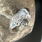 Men's Eagle Head Ring | Navajo Sterling Silver | Sz 8.5 | Authentic Native American Handmade | 15386