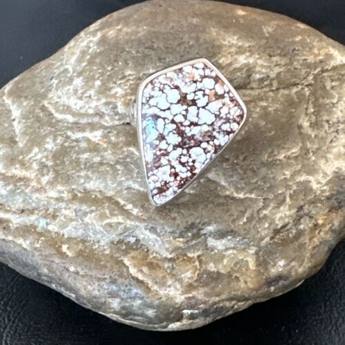 Men's & Women's Wild Horse Turquoise Ring | Navajo Sterling Silver | Sz 7 | Authentic Native American Handmade | 17259