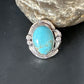 Native American Navajo Blue Turquoise #8 Ring | Sterling Silver | Sz 9.5 | 14951