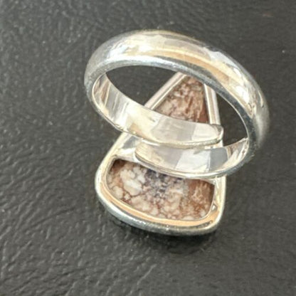 Men's and Women's Wild Horse Turquoise Ring | Navajo Sterling Silver | Sz 7 | Authentic Native American Handmade | 17355 - Masha USA