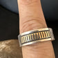 Navajo Men's Wedding Band | Stamped 14K Gold Sterling Silver Ring | Sz 9.5 | Authentic Native American Handmade | 15461