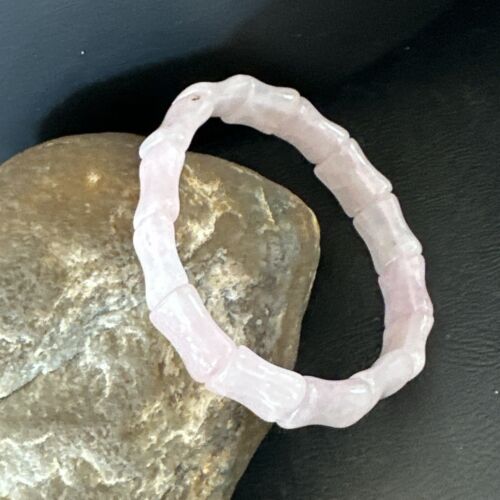 Navajo Pink Quartz Stretch Bracelet | Authentic Native American Handmade | 16945