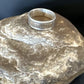 Navajo Men's Wedding Band | Stamped 14K Gold Sterling Silver Ring | Sz 9.5 | Authentic Native American Handmade | 15461