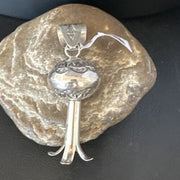 Native American Navajo Sterling Silver Necklace | Large Naja Pendant | 20" | 10050