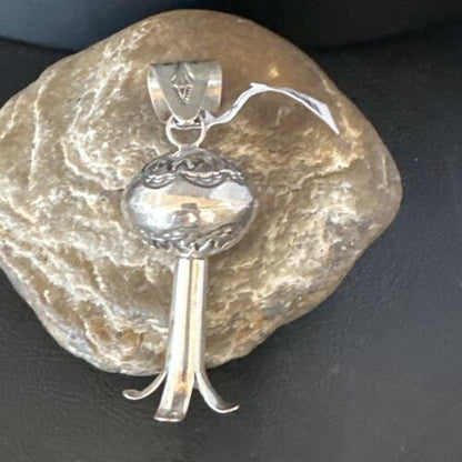 Native American Navajo Sterling Silver Necklace | Large Naja Pendant | 20" | 10050