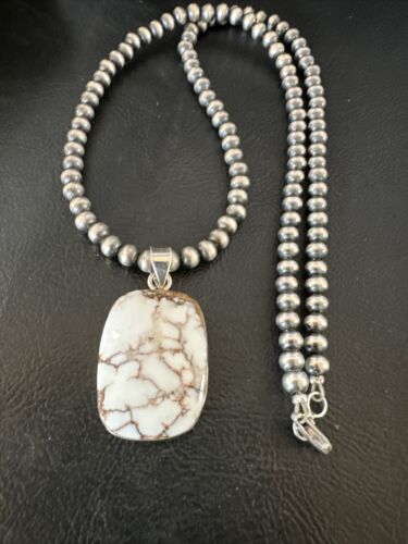 Navajo Wild Horse Necklace Pendant | Sterling Silver | Authentic Native American Handmade | 15737