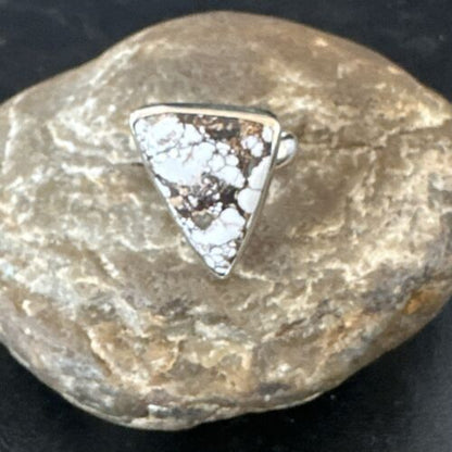 Men's & Women's Wild Horse Turquoise Ring | Navajo Sterling Silver | Sz 8 | 17353