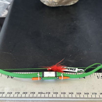 Handmade Green Bow Car Charm | 6.5" Mirror Dangler | Southwestern Jewelry | 8892