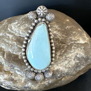 Women's Dry Creek Turquoise Ring | Navajo Sterling Silver | Sz 7 | 15895