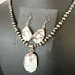Navajo Wild Horse Necklace Pendant and Earrings Set | Sterling Silver | Authentic Native American Handmade | 15739