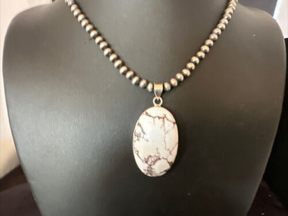 Navajo Wild Horse Necklace Pendant | Sterling Silver | Authentic Native American Handmade | 15728
