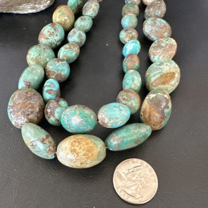 XXL Men's Chunky Spiderweb Turquoise Necklace | Navajo Sterling Silver | 21" | 16239