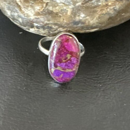 Southwestern Navajo Purple Mojave Turquoise Ring | Sterling Silver | Sz 10 | 15774