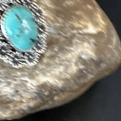 Navajo Blue Turquoise Ring | Sterling Silver | Sz 9.5 | Authentic Native American Handmade | 15505