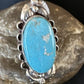 Men's Blue Kingman Turquoise Ring | Navajo Sterling Silver | Sz 9.5 | Authentic Native American Handmade | 15518