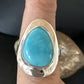 Navajo Sterling Silver Blue Kingman Turquoise Ring | Sz 8 | Authentic Native American Handmade | 17597