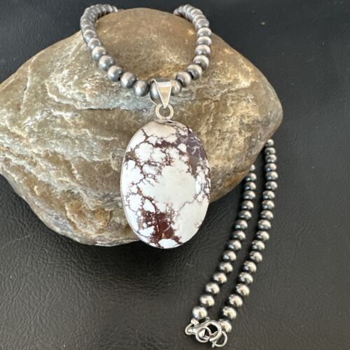 Navajo Wild Horse Necklace Pendant | Sterling Silver | Authentic Native American Handmade | 15723