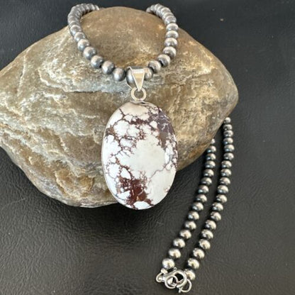 Navajo Wild Horse Necklace Pendant | Sterling Silver | Authentic Native American Handmade | 15723