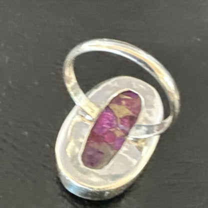 Southwestern Navajo Purple Mojave Turquoise Ring | Sterling Silver | Sz 7 | 15780