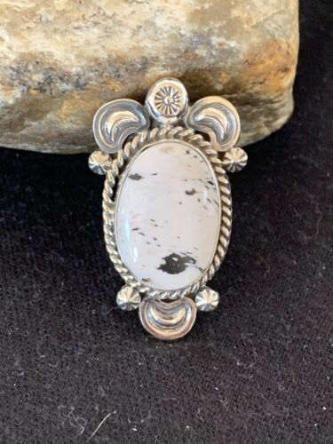 Southwestern Men's White Buffalo Turquoise Ring | Sterling Silver | Sz 10 | 433