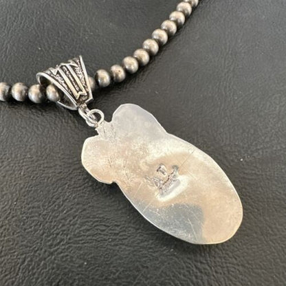 Navajo Wild Horse Necklace Pendant | Sterling Silver | Authentic Native American Handmade | 16942