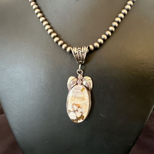 Navajo Wild Horse Necklace Pendant | Sterling Silver | Authentic Native American Handmade | 16944