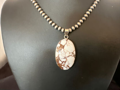 Navajo Wild Horse Necklace Pendant | Sterling Silver | Authentic Native American Handmade | 15729