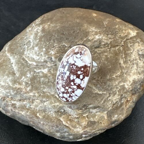 Men's & Women's Wild Horse Turquoise Navajo Ring | Sterling Silver | Sz 8.5 | 17361