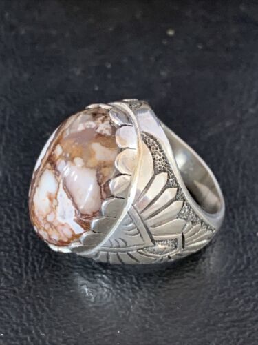 Southwestern Men's Wild Horse Turquoise Ring | Sterling Silver | Sz 8.5 | 13774