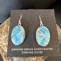 Blue Denim Lapis Dangle Earrings | Sterling Silver | 1" | 15798