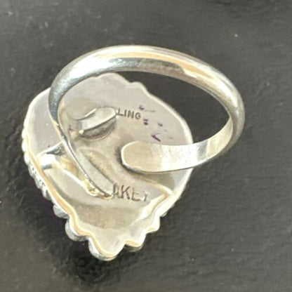 Navajo Pink Conch Heart Ring | Handmade | Sz 9 | 16041