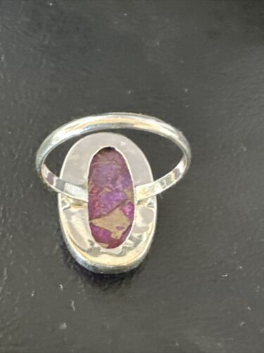 Southwestern Navajo Purple Mojave Turquoise Ring | Sterling Silver | Sz 10 | 15607