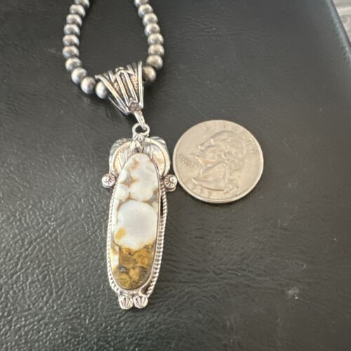 Navajo Wild Horse Necklace Pendant | Sterling Silver | Authentic Native American Handmade | 16985