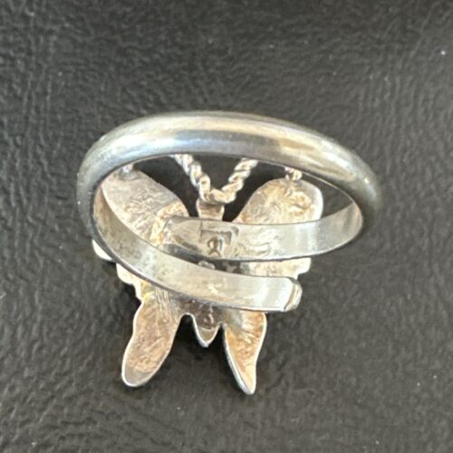 Navajo Sterling Silver Butterfly Ring | Sz 9 | Authentic Native American Handmade | 16975