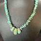 Navajo Green Royston Turquoise Bead Necklace | Sterling Silver Pearls | 16" | Authentic Native American Handmade | 15992