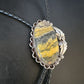 Men's Yellow Bumblebee Jasper Bolo Tie | Navajo Sterling Silver | Authentic Native American Handmade | 15013