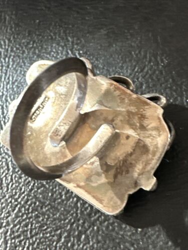 Navajo Turquoise Multi-Stone Adjustable Ring | Authentic Native American Sterling Silver | Sz 5 | 16891