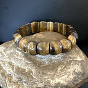Native American Tigers Eye Stone Stretch Bracelet | Authentic Handmade | 16256