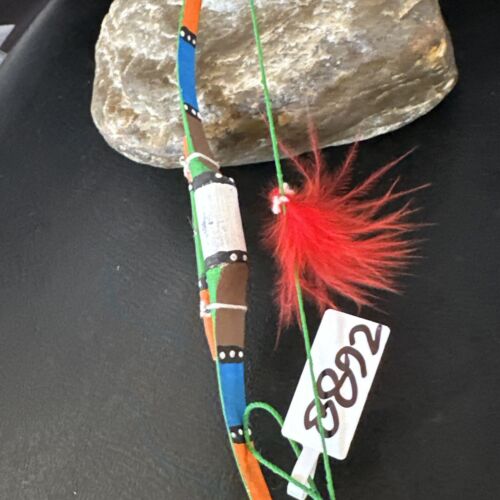Handmade Green Bow Car Charm | 6.5" Mirror Dangler | Southwestern Jewelry | 8892