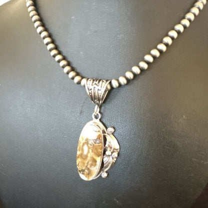 Navajo Wild Horse Necklace Pendant | Sterling Silver | Authentic Native American Handmade | 16990