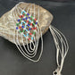 Crisscross Multicolor Heishi Liquid Sterling Silver Necklace | 5 Strand | 22" | 15885