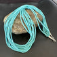 Blue Turquoise Heishi 10-Strand Liquid Sterling Necklace | 20" | 16915