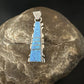 Blue Opal Inlay Pendant Necklace | Navajo Sterling Silver | Authentic Native American Jewelry | 18" | SF15673